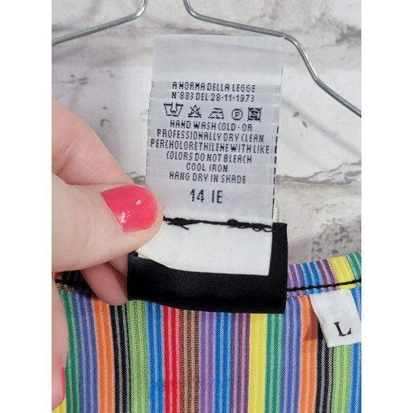 Versace Jeans Couture Women Multi Color Shirt Size Large‎ Rainbow Pride Vintage - Picture 6 of 11